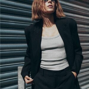 Zara fitted oversized Black Blazer